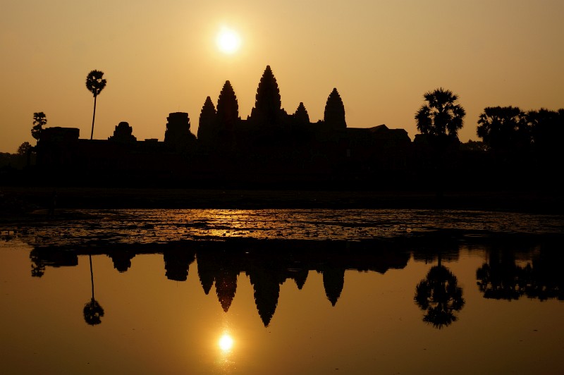 Angkor Wat beim Sonnenaufgang