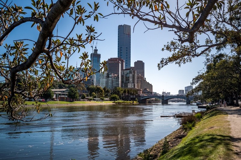 Flussufer in Melbourne