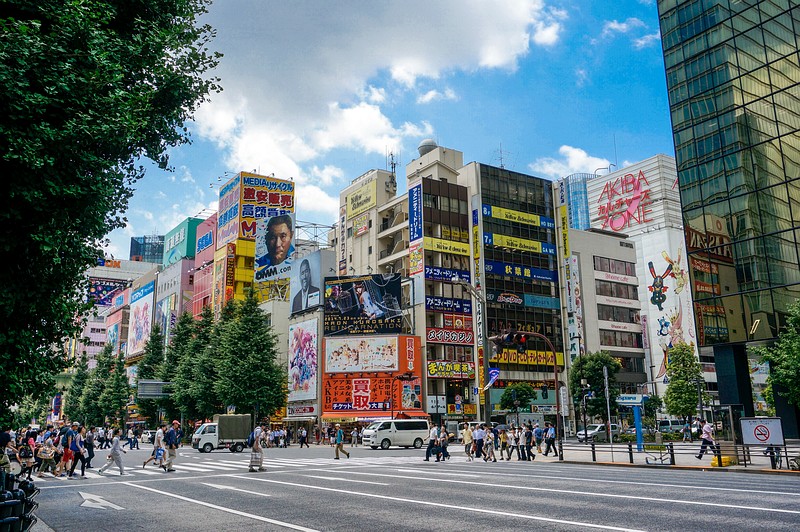 Das Elektroviertel in Akihabara für Videospiele und Manga Fans.